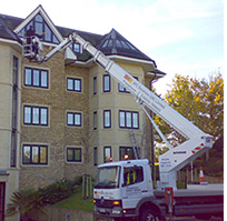 window cleaning - cherry pickers